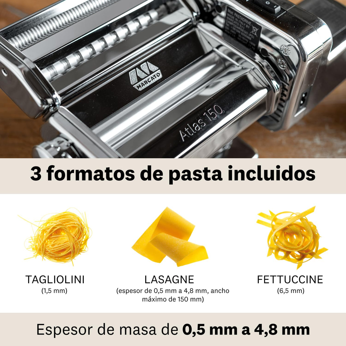 Marcato Atlasmotor - Máquina para Hacer Pasta [Importado de Alemania]