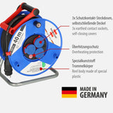 Brennenstuhl Garant enrollacables 40 m de plástico especial IP44 (uso exterior a corto plazo, Made in Germany) azul