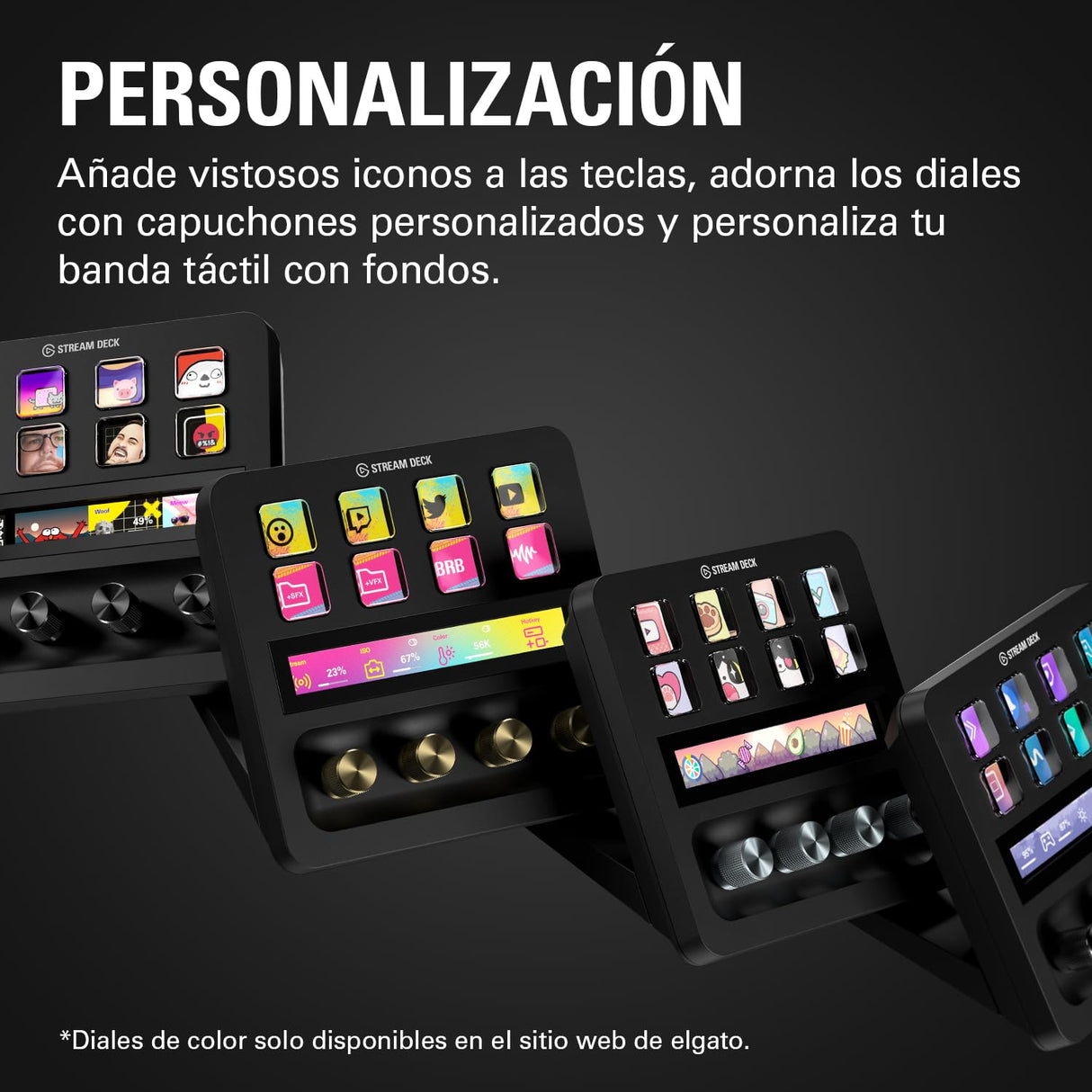 Elgato Stream Deck +, mezclador de audio, controlador de directo y estudio para creación de contenido, streaming, juegos, con banda táctil, diales y teclas LCD personalizables, funciona con Mac y PC