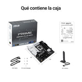 ASUS Prime Z890M-PLUS WiFi - Placa Base mATX, 10+1+2+1 (80 A) etapas de Potencia, PCIe 5.0 Compatible con GPU de última generación, Puerto USB Tipo-C a 20 Gbps, 3 Ranuras M.2, Wi-Fi 7, Q-Antenna