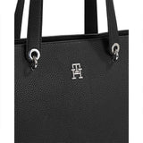 Tommy Hilfiger Bolso Tote Mujer Emblem grande, Negro (Black), Talla Única