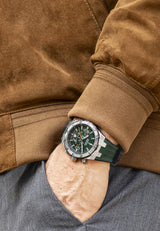 Festina Reloj Hombre F20671/2 Chrono Bike Caja de Acero Inoxidable 316l Plateado Correa de Caucho Verde