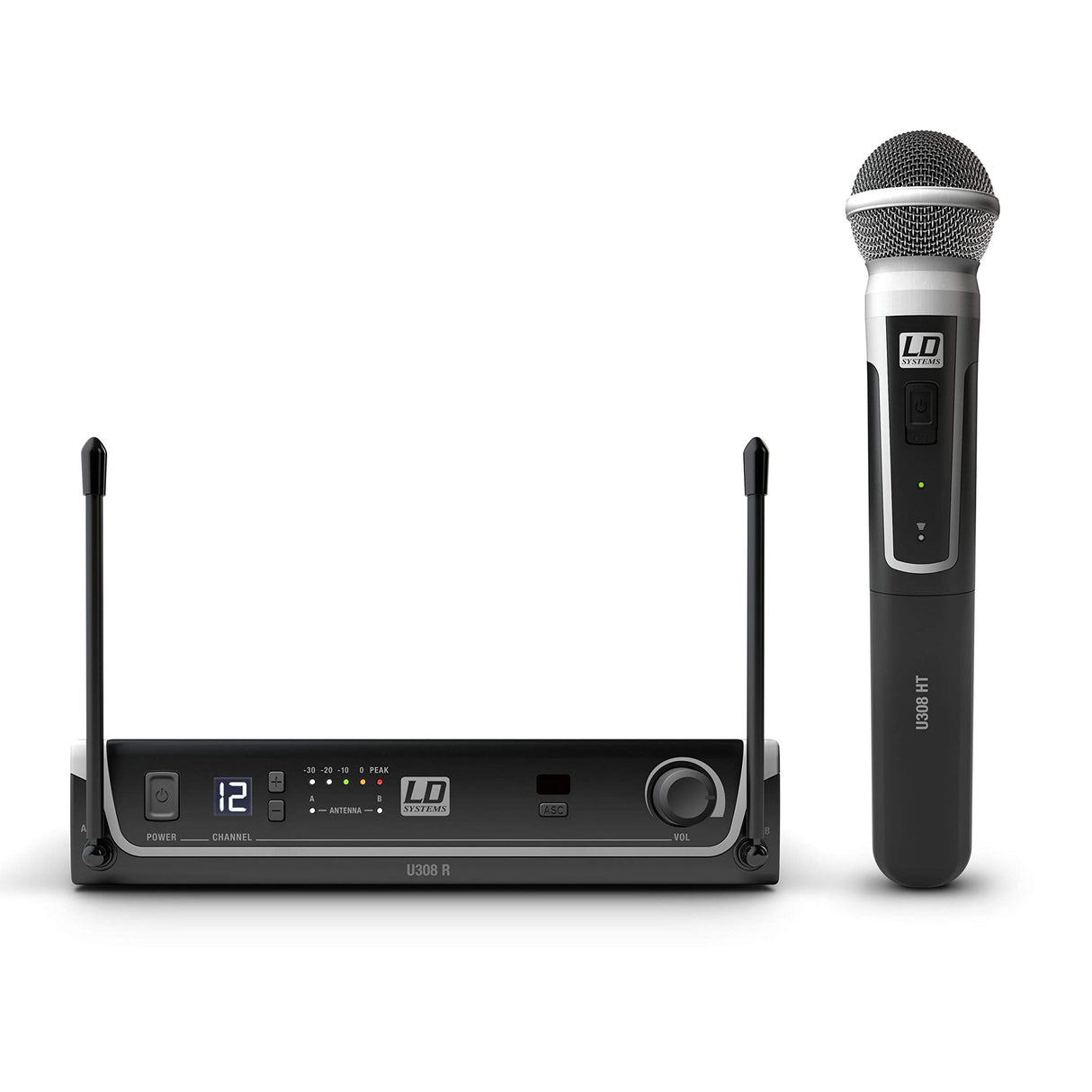 LD Systems U308 HHD - Sistema inalámbrico con Micrófono de Mano dinámico - 863 - 865 MHz+ 823 - 832 MHz