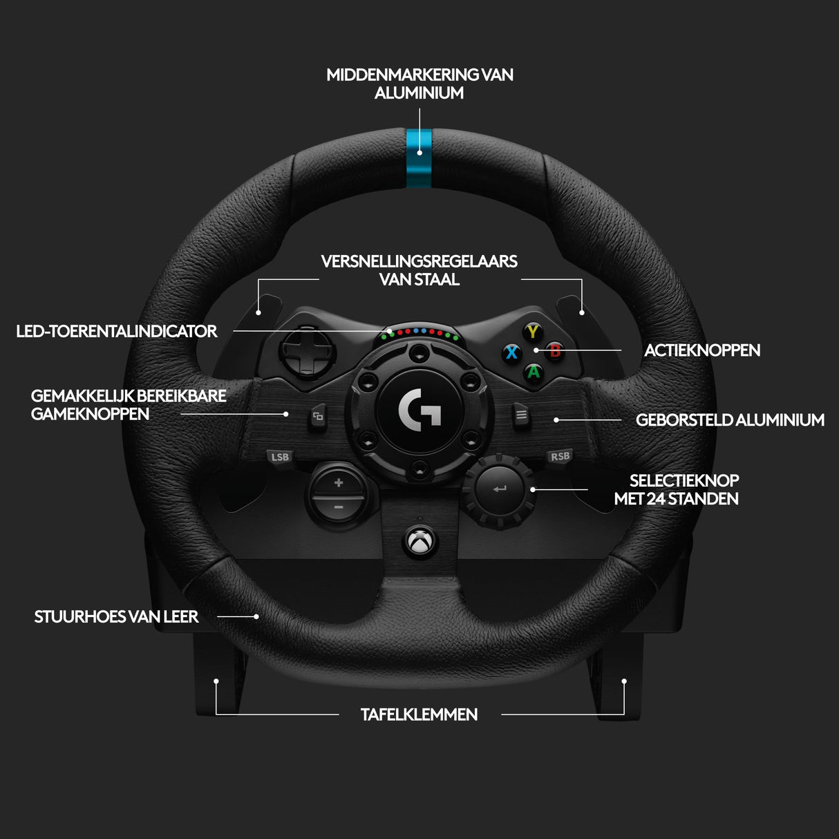 Logitech G G923 Racing Wheel and Pedals, Force Feedback TRUEFORCE,1.000 Hz, respuesta eficaz, control de salida de doble embrague, volante auténtico, para PS5, PS4, PC, Mac - Negro