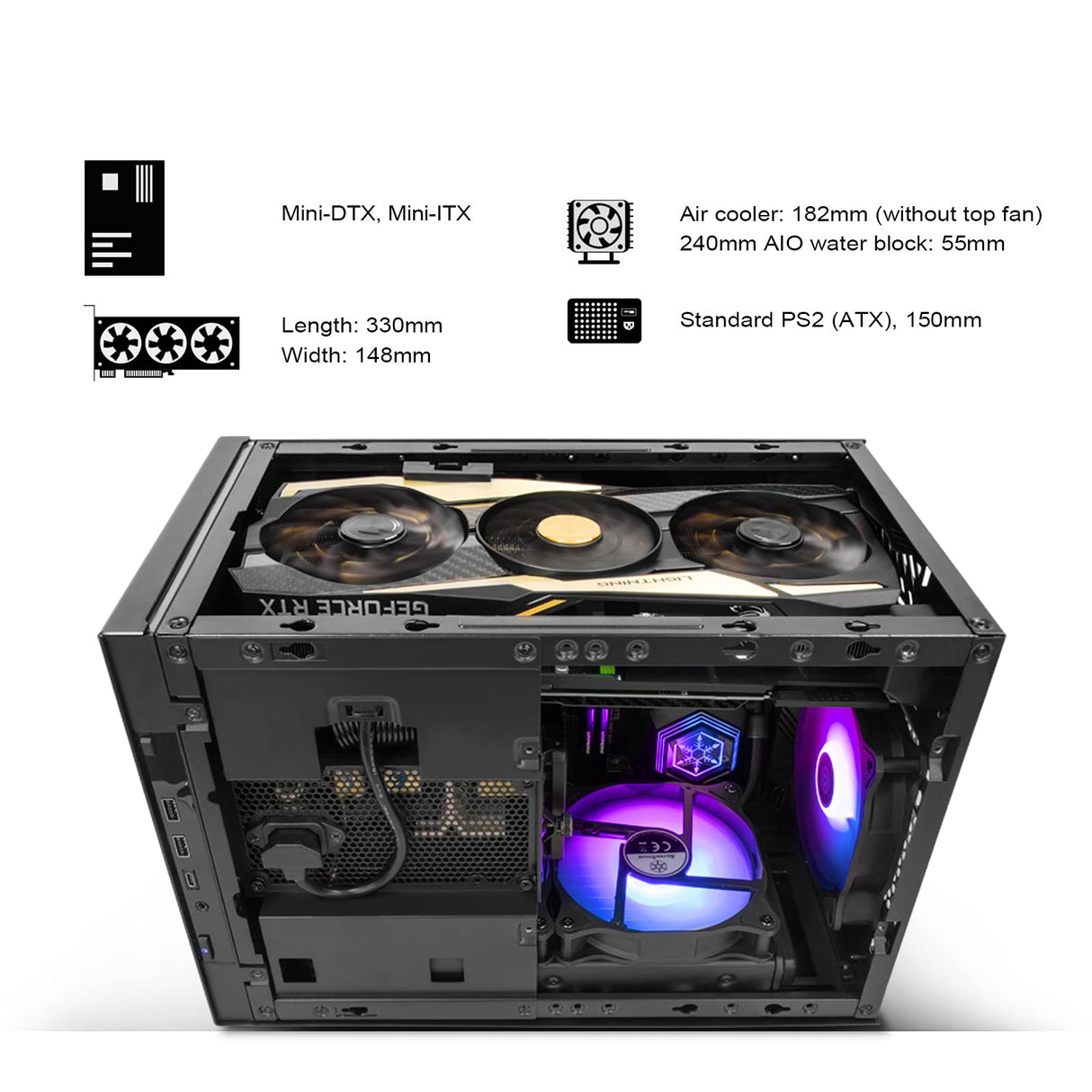 Silverstone SST-SG15S Sugo Mini-ITX Gehäuse - silber