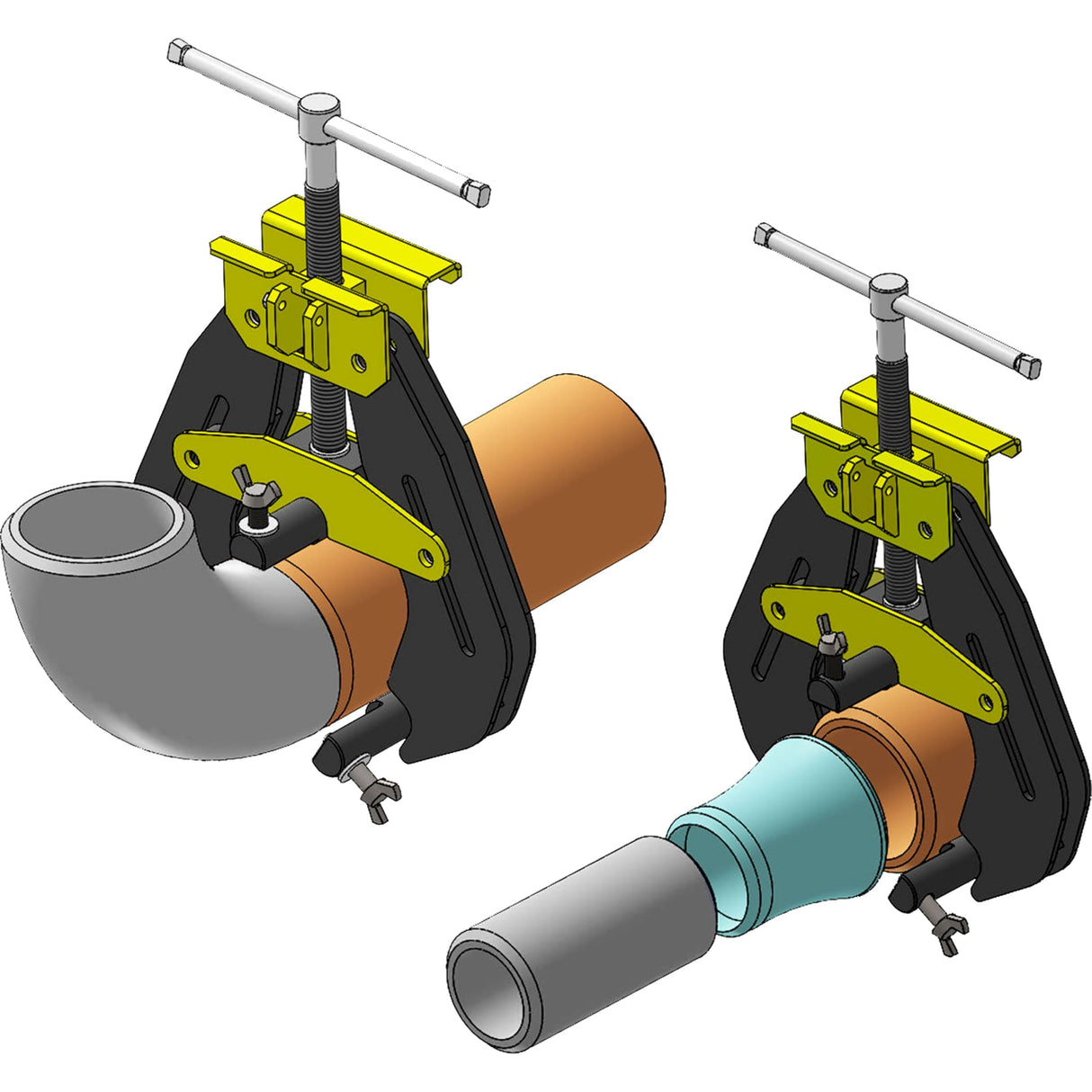 Strong Hand Tools, Abrazadera de alineación de tuberías, con tornillos de acción rápida, CPA60