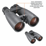 Bushnell Match Pro - Prismáticos de 15 x 56 Pulgadas, retícula MRAD de Disparo de precisión, Cristal Transparente, Bloqueo de Puente Mantiene Tus binoculares en la Misma posición exacta