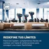 Bosch Professional 12V System GSR 12V-35 FC - Atornillador a batería (Brushless, 35 Nm, 4 cabezales FlexiClick, 2 baterías x 3.0 Ah, en L-BOXX)