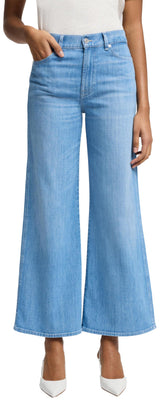 7 For All Mankind Lotta Cropped Charleston Jeans, Azul Claro, 23W Mujeres