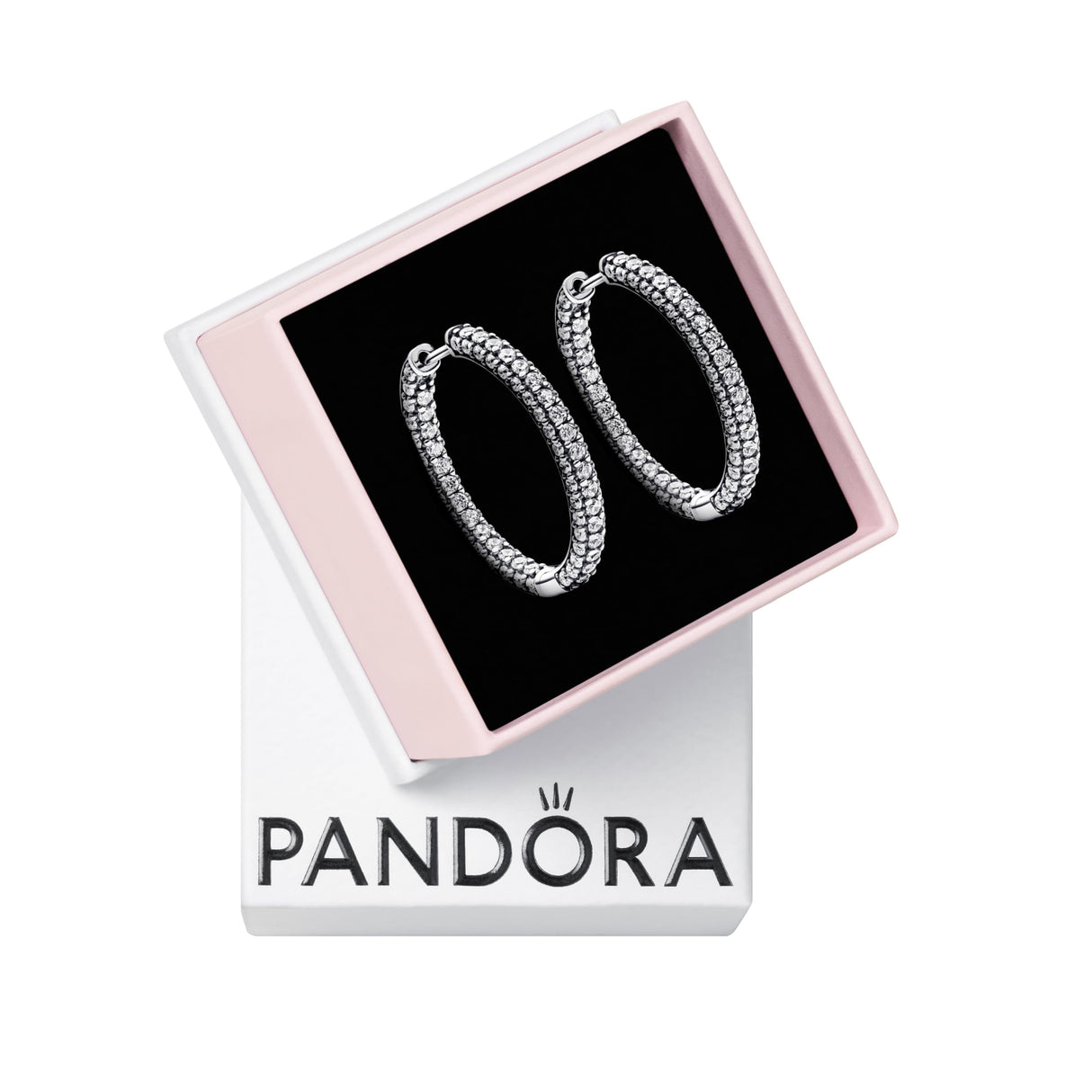 Pandora Timeless Pendientes colgantes de plata de ley con circonitas cúbicas transparentes