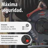 Brennenstuhl Enrollacables Garant V2 IP44 50m exterior (Made in Germany, 3 tomas de corriente con contacto de puesta a tierra, plástico especial)