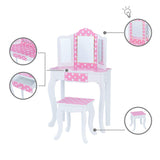 Fantasy Fields Teamson Kids Juego De Tocador Rosa con Espejo Y Luces Tocador Madera TD-11670FL
