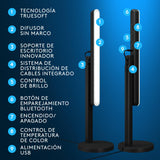 Logitech G Litra Beam, luz LED principal premium para gaming, TrueSoft, soporte de escritorio ajustable, ajustes de brillo/temperatura de color, control de aplicación de escritorio, PC/Mac, Grafito
