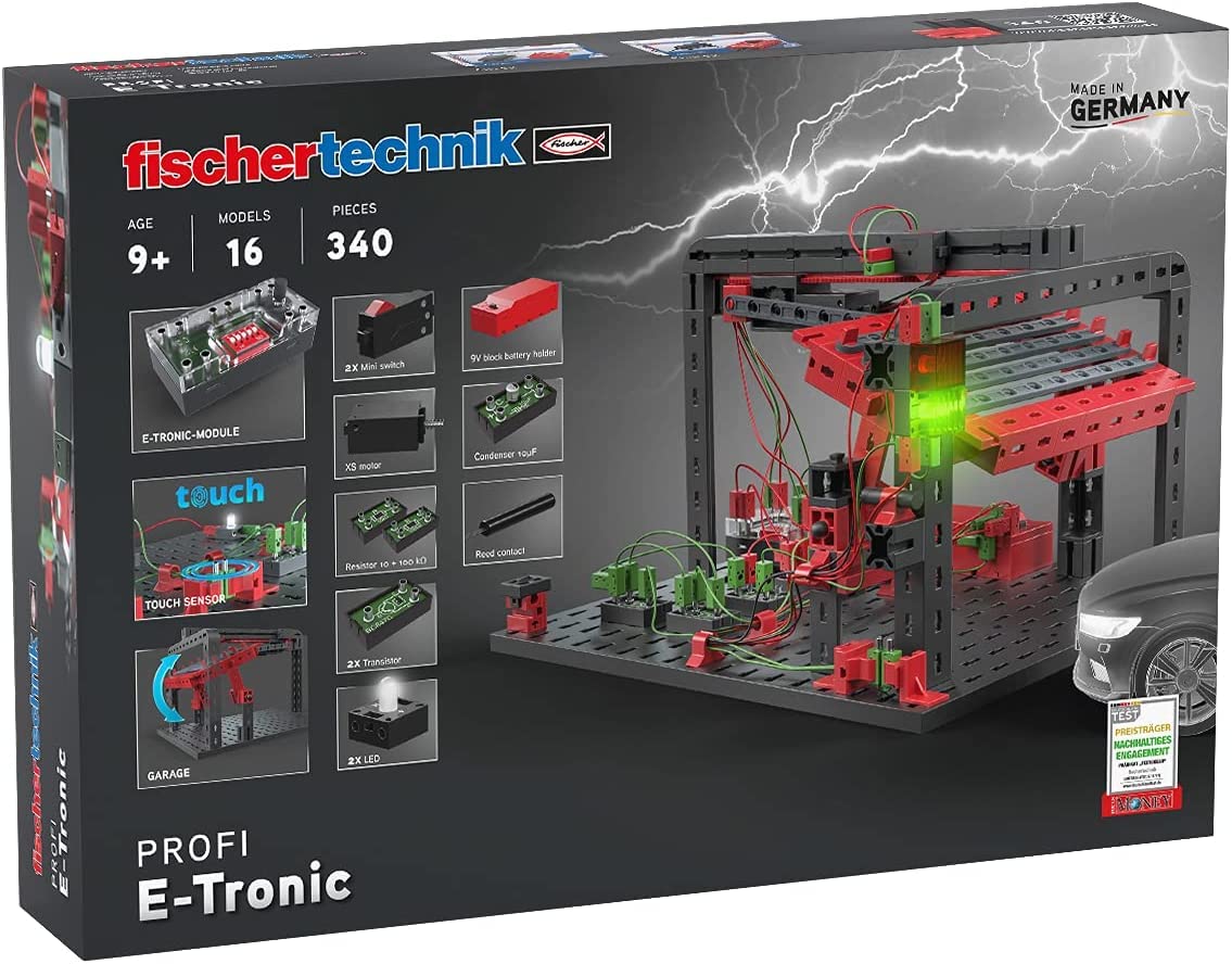 fischertechnik PROFI E-Tronic 559883 – juego educativo electrónico, set de construcción para niños, a partir de 9 años