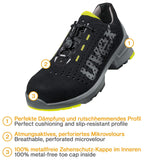 Uvex Zapatos de Trabajo 1 - Zapatos de Seguridad S1 SRC ESD - Cal-Negro, Talla:41