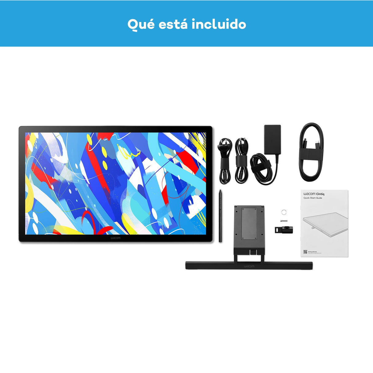 Wacom Cintiq 24 Touch (Edición 2025) – Pantalla táctil 2.5K con lápiz Wacom Pro Pen 3, Vidrio antirreflejo y Soporte ergonómico Ajustable