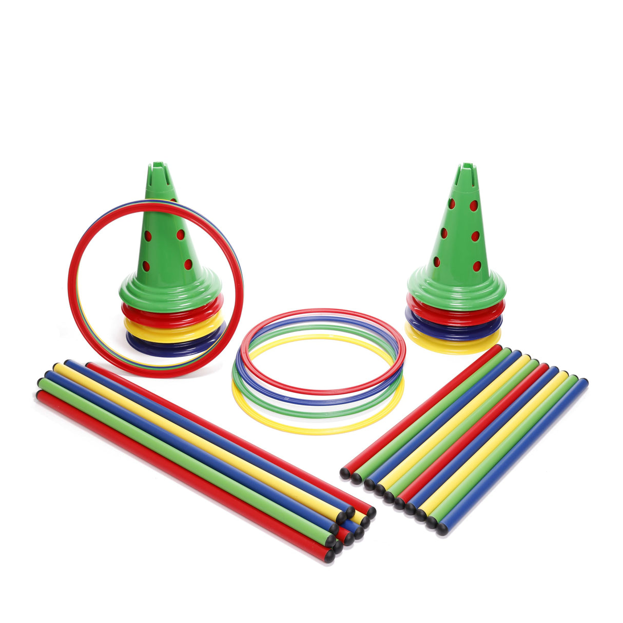Italveneta Didattica- Multi salterello Piccolo psicomotricidad, Kit de Actividad motora y Desarrollo Infantil, Color Mezclado: Rojo,Amarillo,Verde,Azul, Standard (097)