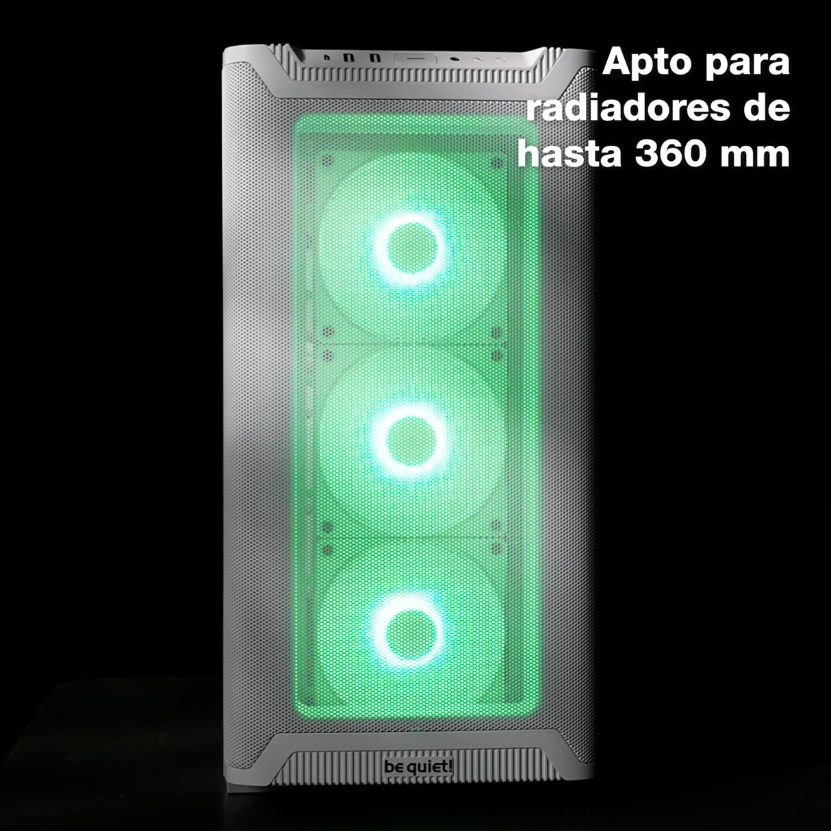 be quiet! Pure Base 501 Caja de PC, 2 Ventiladores Pure Wings 3 140mm PWM preinstalados, presión de Aire Extraordinaria, USB 3.2 Gen. 2 Tipo C, instalación Vertical Opcional de la Tarjeta gráfica