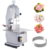 VEVOR Sierra Eléctrica Comercial para Huesos de Carnicero Sierra de Cinta para Huesos 1500 W 300 kg/h Sierra Eléctrica para Carne y Huesos Congelados Mesa 490x380 mm Espesor 4-200 mm para Restaurante