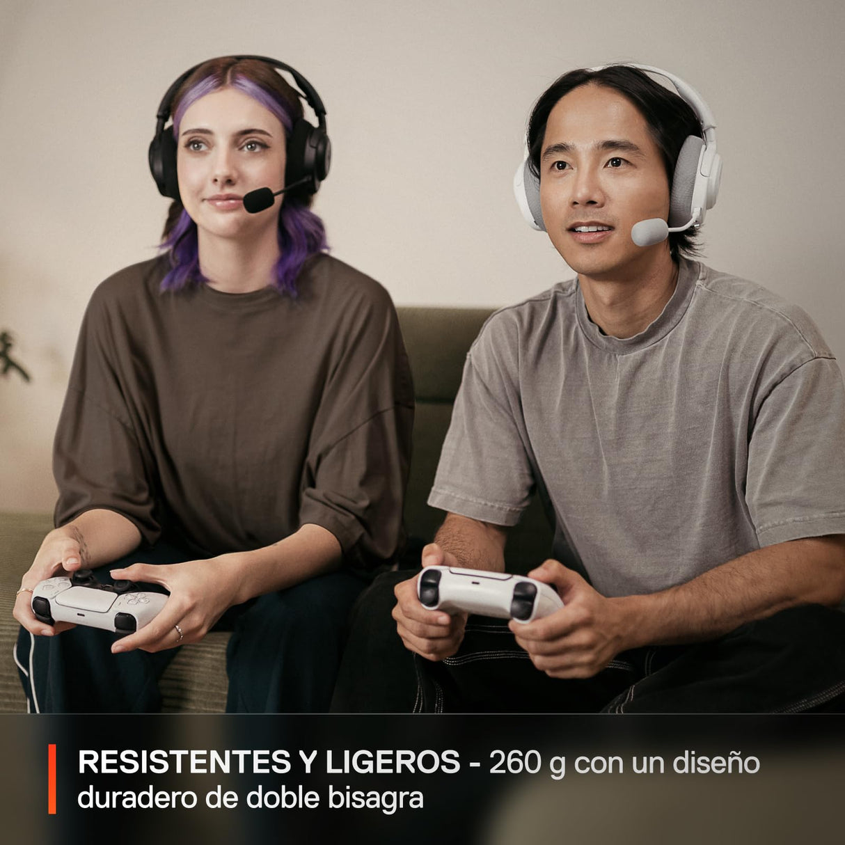 SteelSeries Arctis Nova 3P Wireless Auriculares Gaming multiplataforma - App - Batería 40h - Controladores magnéticos de neodimio - 2,4 GHz/Bluetooth - Micro extraíble - PS5, PS4, PC, Switch -Blanco