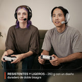 SteelSeries Arctis Nova 3P Wireless Auriculares Gaming multiplataforma - App - Batería 40h - Controladores magnéticos de neodimio - 2,4 GHz/Bluetooth - Micro extraíble - PS5, PS4, PC, Switch -Blanco