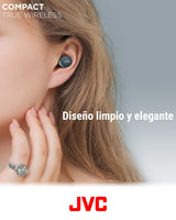 JVC Auriculares Inalámbricos Cancelación de Ruido - Compact True Wireless Earbuds Bluetooth 5.2, Modo Baja Latencia, Batería con 21H de reproducción, Resistencia al Agua (IPX4) HA-Z330T-G (Verde)