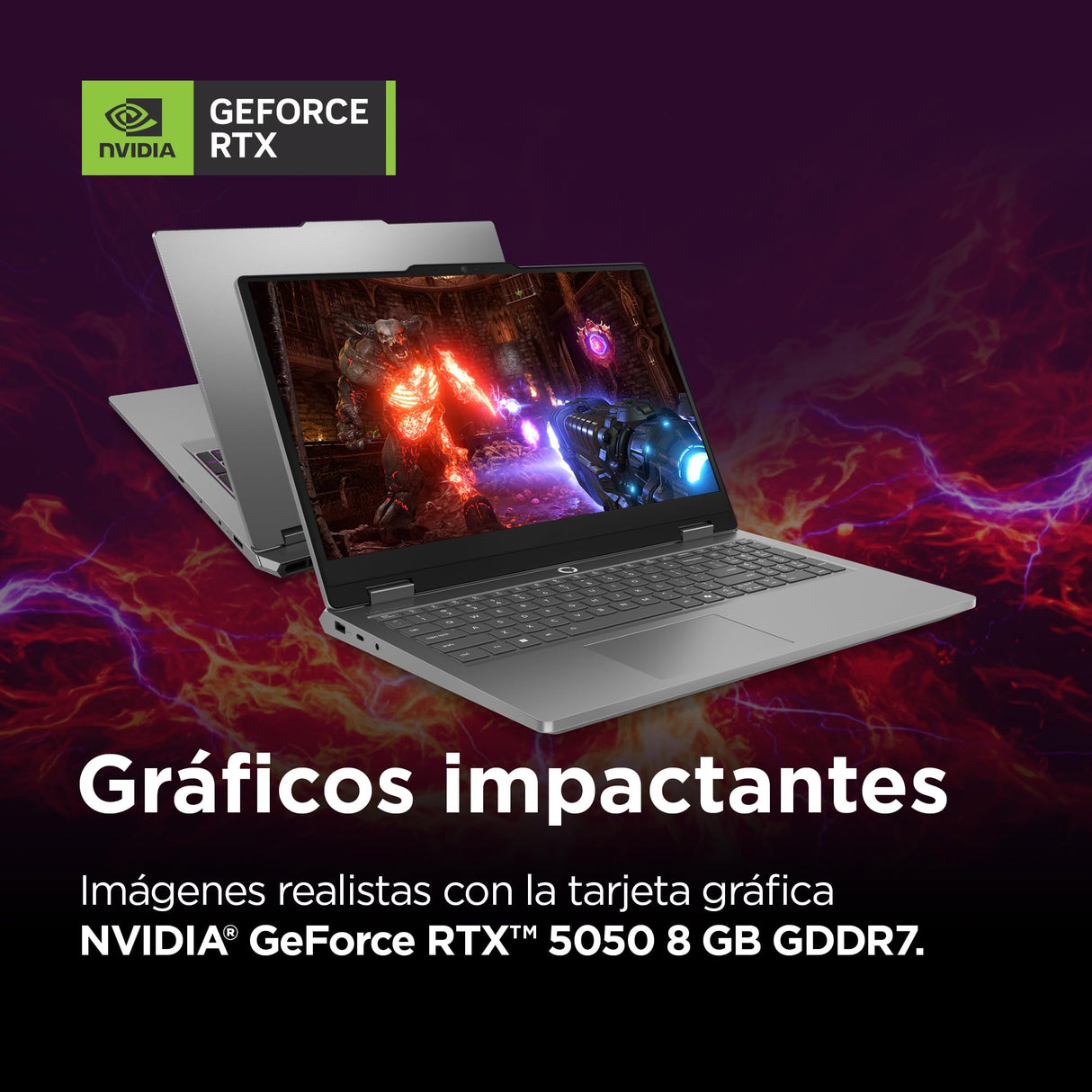 Lenovo LOQ Essential Gen 11 - Ordenador Portátil Gaming IA 15.6" FHD (Intel Core i7-13650HX, NVIDIA GeForce RTX 5050, 16GB RAM, 512GB SSD, 144 Hz, Wi-Fi 6, Windows 11 Home) QWERTY Español - Gris Luna