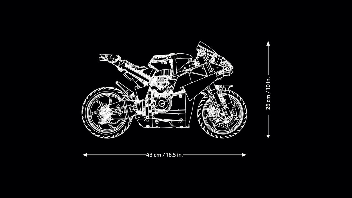 LEGO Technic Moto Ducati Panigale V4 S Maqueta para Construir para Adultos, Kit de Maquetas como Regalo para Pareja, Novios y Padres Fans de las Motos, Decoración Hogar y Oficina 42202