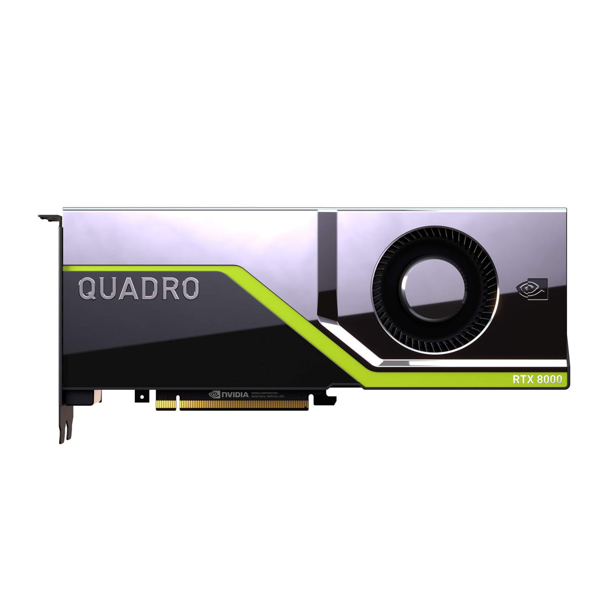 PNY VCQRTX8000-PB - Tarjeta gráfica (Quadro RTX 8000, 48 GB, GDDR6, 7680 x 4320 Pixeles, PCI Express x16 3.0, 1 Ventilador(es)) Negro, Verde, Plata
