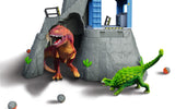 Schleich Dinosaurs 42564 — Set Campamento Base de Expedición con Dinosaurios de Juguetes — Incluye Volcán en Erupción LED, Exploradores y 2 Figuras de Dinosaurios — Juguetes para Niños 5 Años o Más