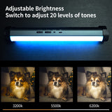 YC Onion LED iluminación de vídeo Bolsillo fotografía luz luz Fluorescente LED, con conexión de Control aplicación, CRI98 +, TLCI 98+, Color RGB 0-360, Temperatura de Color Ajustable 3200k-6200