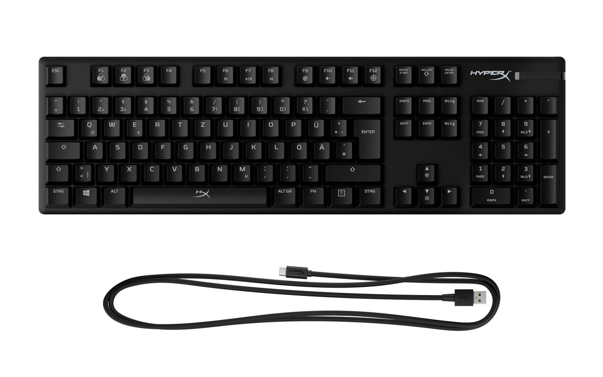 HyperX Alloy Origins Teclado USB QWERTZ Alemán Negro Alloy Origins, Estándar, USB, Teclado mecánico, QWERTZ, LED RGB, Negro