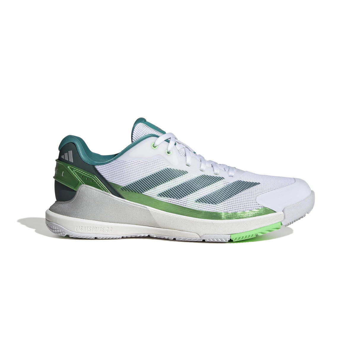 adidas Hombre Crazyquick Lightstrike Padel Shoes, Cloud White/Aurora Ivy/Lime Burst, 43 1/3 EU