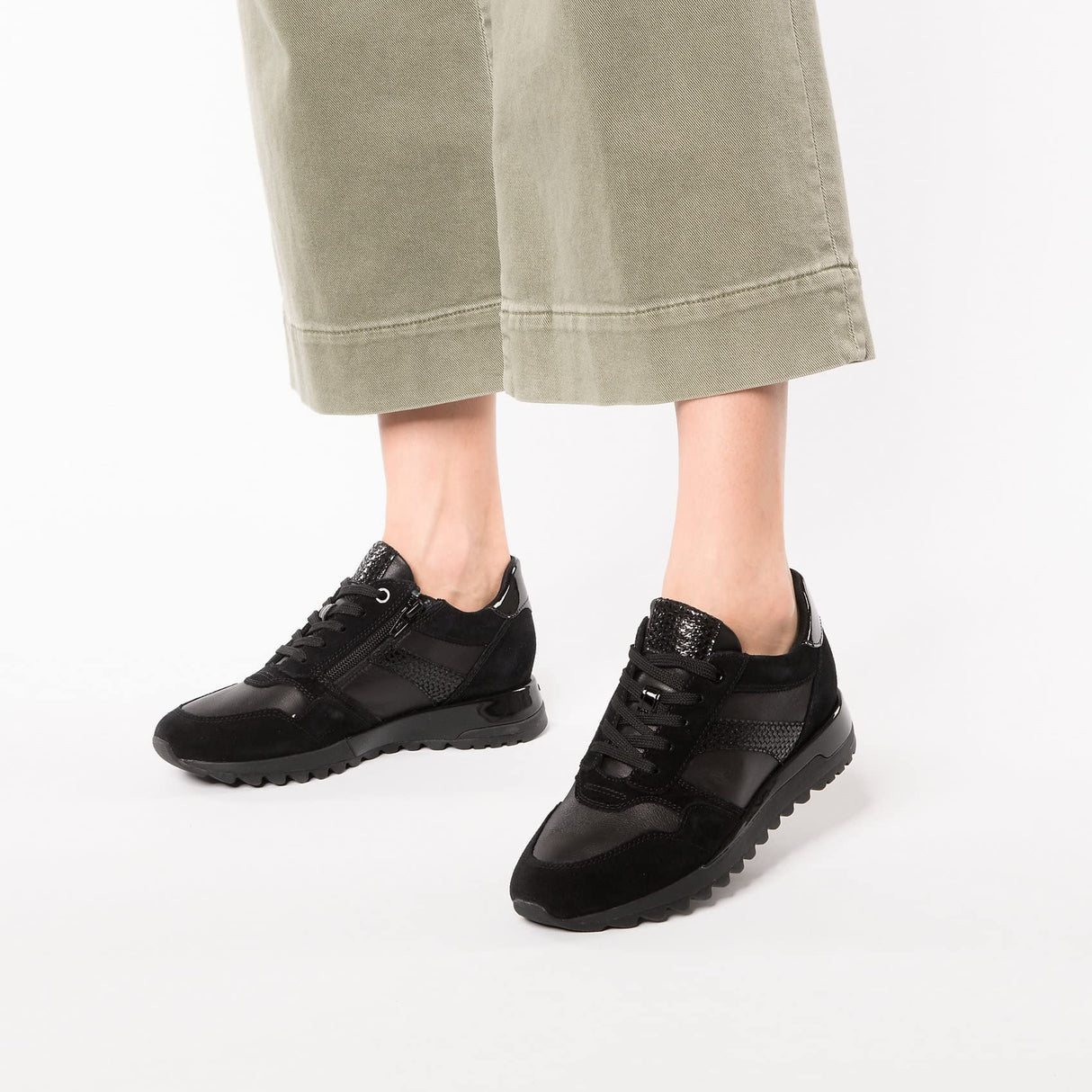 Geox D Tabelya A Sneakers Mujer Negro 40 EU