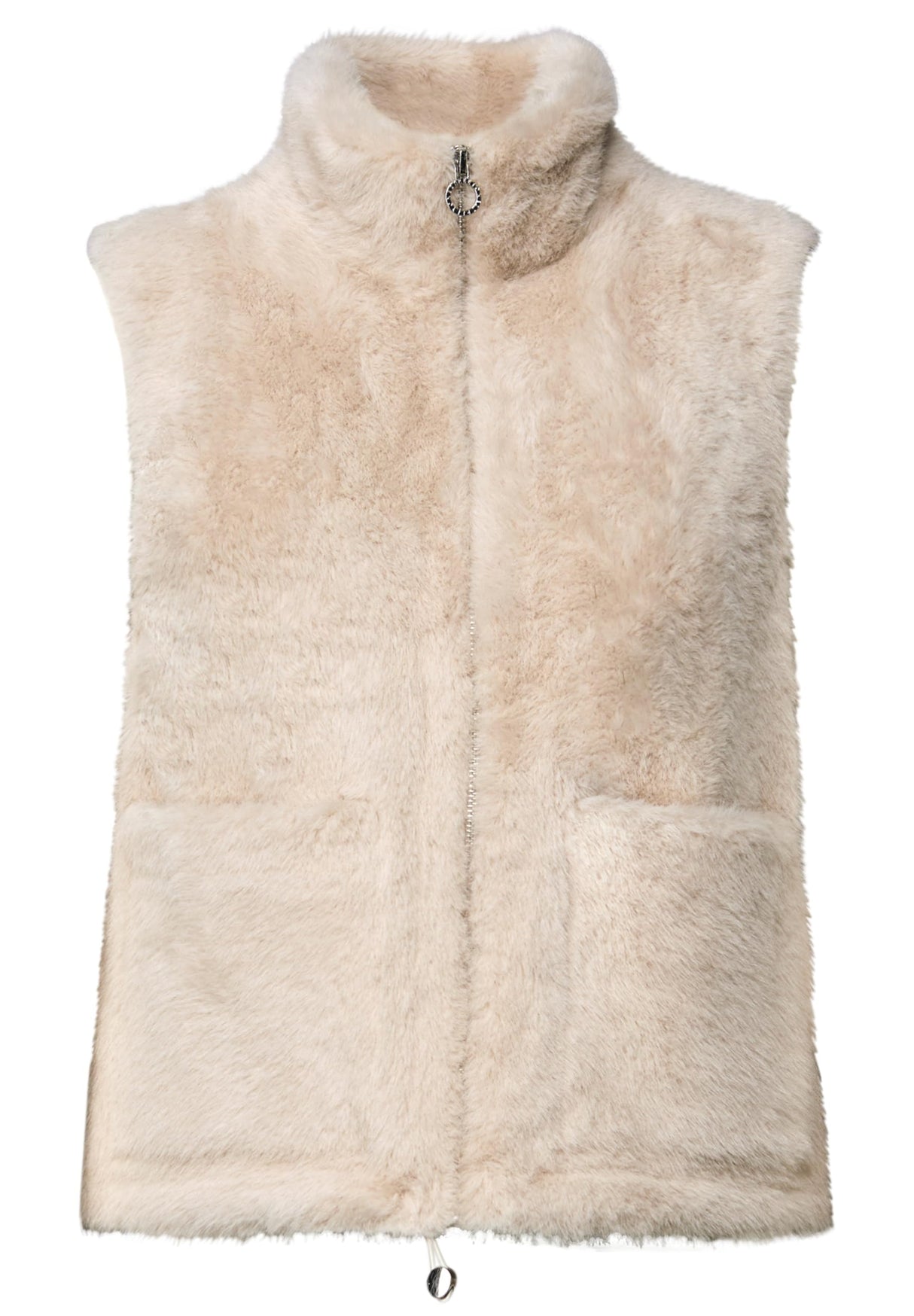 Street One 2200552 Chaleco Suave con Aspecto de Piel, Arena Pastel, 40 Mujeres
