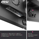 MSI, MPG 322URXDE QD-OLED, 32 Pulgadas, 4K UHD, 3840 x 2160, Monitor OLED, 240 Hz, 0,03 ms, DisplayHDR True Black 400, Compatible con G-Sync, HDMI 2.1, DP 2.1a, USB C (98 W PD), Altura Ajustable