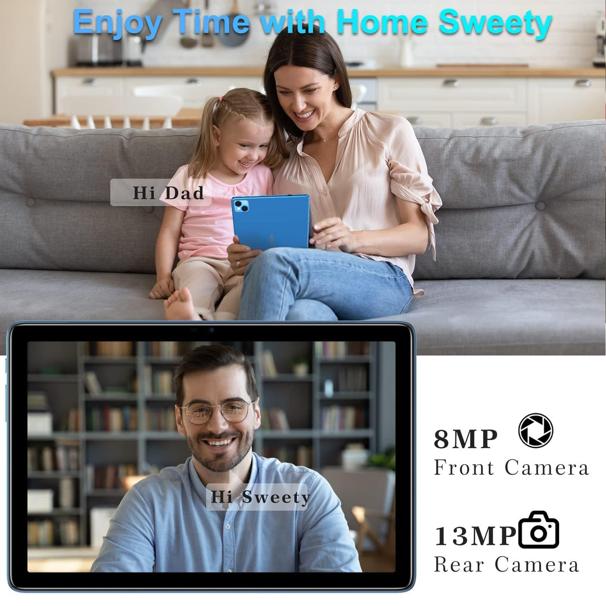 DOOGEE Tablet 10.1 Pulgadas, Tableta 15GB RAM 128GB ROM(1TB Expandible), Android 12 5G+2.4G WiFi |13MP+8MP |Pantalla HD IPS |8300mAh |Bluetooth 5.1| Bolígrafo Táctil Azul