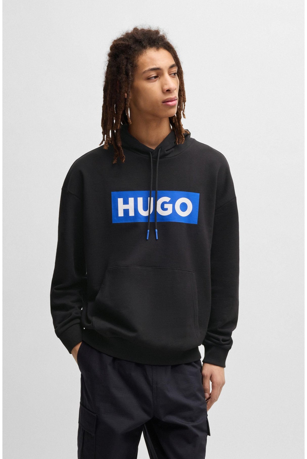 HUGO Nalves Jersey, Black1, XS para Hombre
