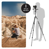 Manfrotto Befree 3-Way Live Advanced - Trípode y Cabezal de Aluminio para Cámaras y Videocámaras de hasta 6 kg, Ultracompacto - Accesorio para la Creación de Contenidos, Fotos y Videos