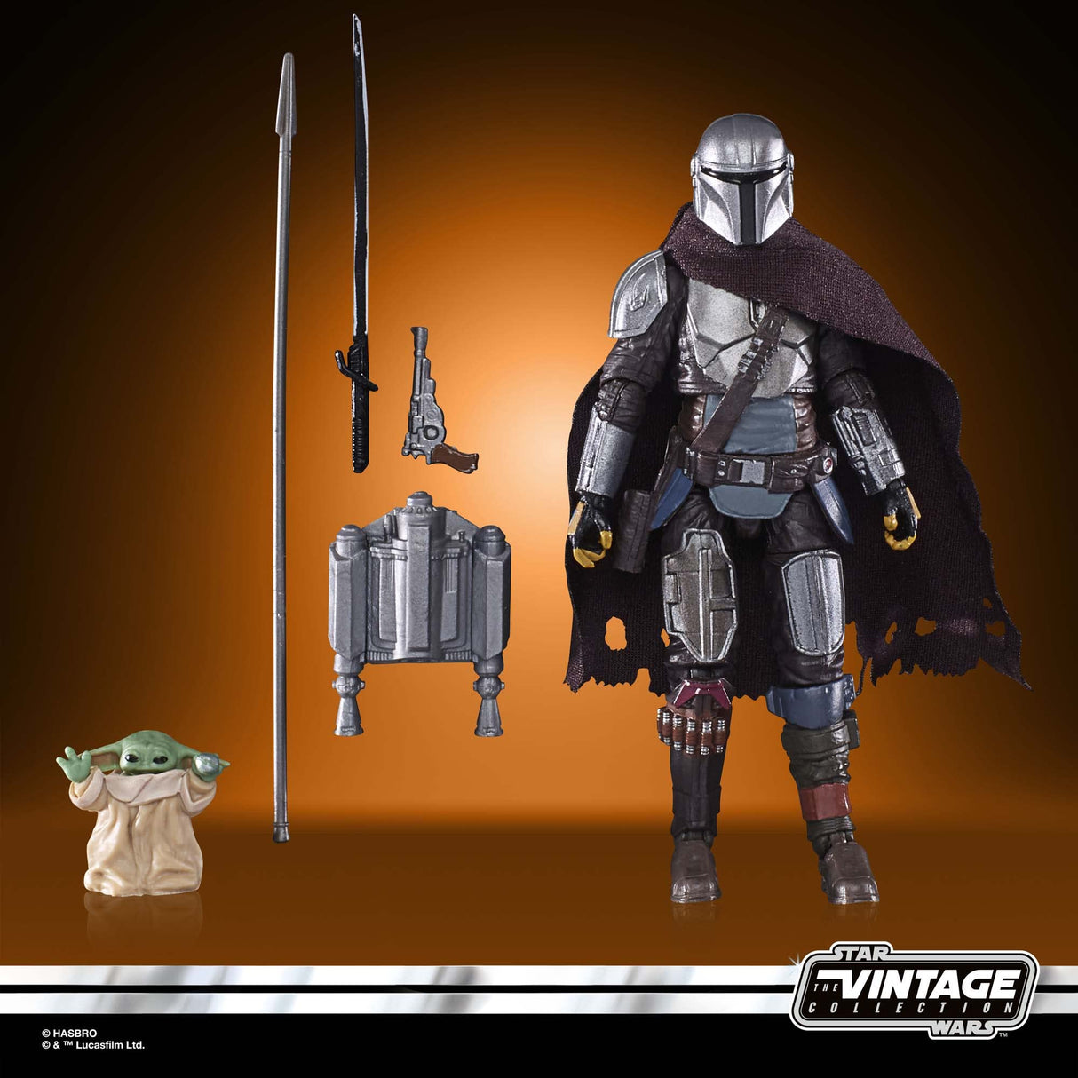 Star Wars La colección Vintage - Caza Estelar N-1 de El Mandaloriano - Serie The Mandalorian - Figura y vehículo a Escala de 9,5 cm
