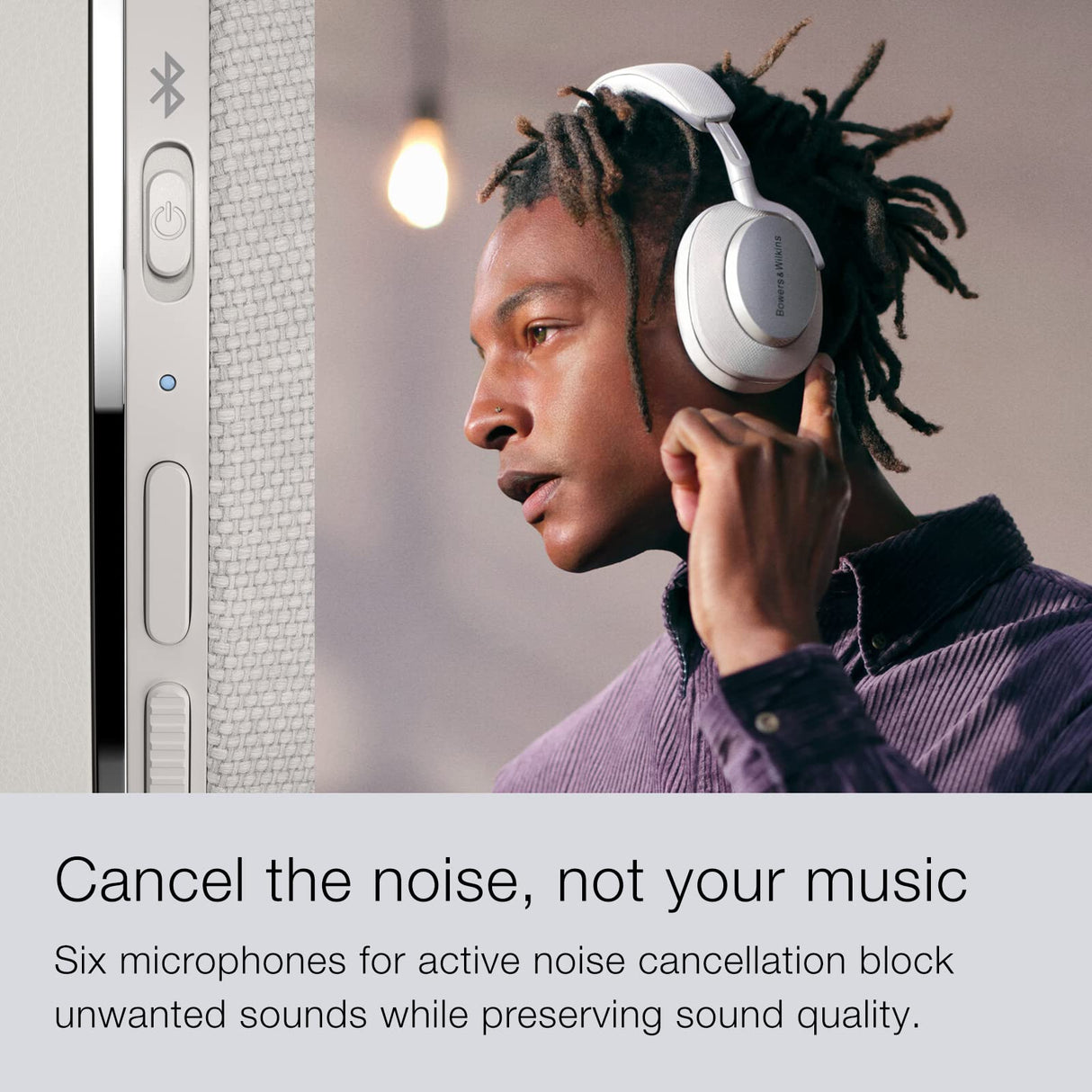 Bowers & Wilkins Px7 S2 - Auriculares Inalámbricos con Cancelación de Ruido con Bluetooth 5.0 Y Carga Rápida, 30 Horas de Reproducción Y Micrófono Integrado, Color Gris