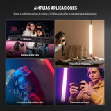 NEEWER Básico 30W Barra de Luz LED RGB Portátil 35.5"/90cm, Palo Foco inflable TPU 5000 mAh Tipo C 45W Entrada/30W Salida 3000lux 17 Efectos 2700-6500K CRI95, para Grabar Estudio y Fotografia, GC30C