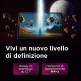 Lenovo Yoga Tab Plus, Tableta AI, 12,7 Pulgadas 144 Hz 3K, procesador Snapdragon 8 Gen 3, 16 GB de RAM, 256 GB de Memoria, WiFi 6, Tableta Android 14, Tab Pen Pro y Teclado incluidos - Seashell