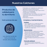 Duérmete Online - Colchón 105 x 200 Viscoelástico Frida con Cara Invierno/Verano, Ergonómico, Confort y Dureza Óptimos, Higiénico y Transpirable, Grosor 30cm