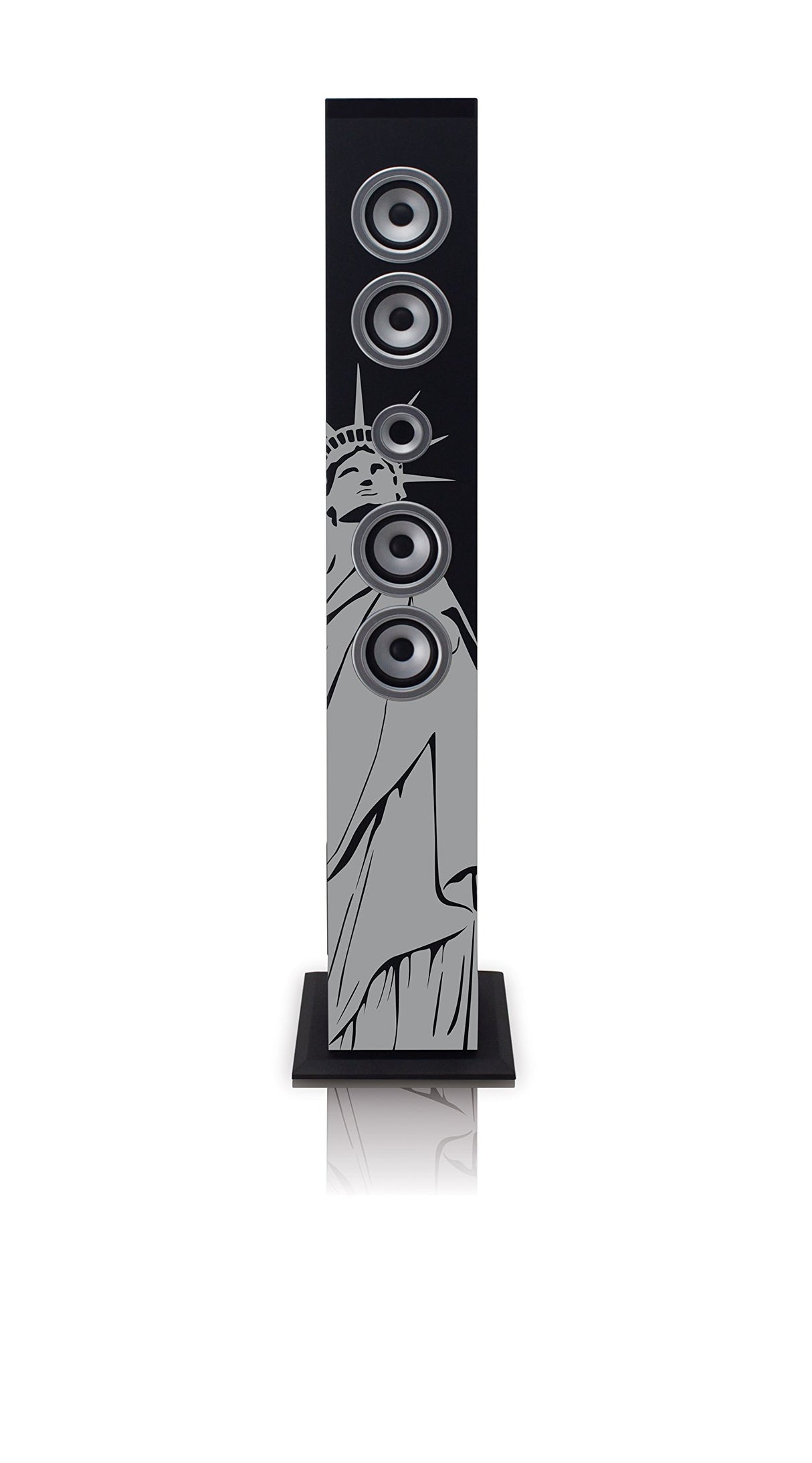 ICES IBT-6 Altavoz de Torre Bluetooth, Portatil, Potente, 40W, USB, SD, Radio FM, Mando a Distancia