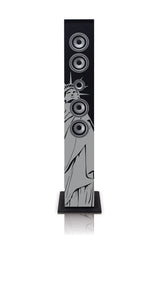 ICES IBT-6 Altavoz de Torre Bluetooth, Portatil, Potente, 40W, USB, SD, Radio FM, Mando a Distancia