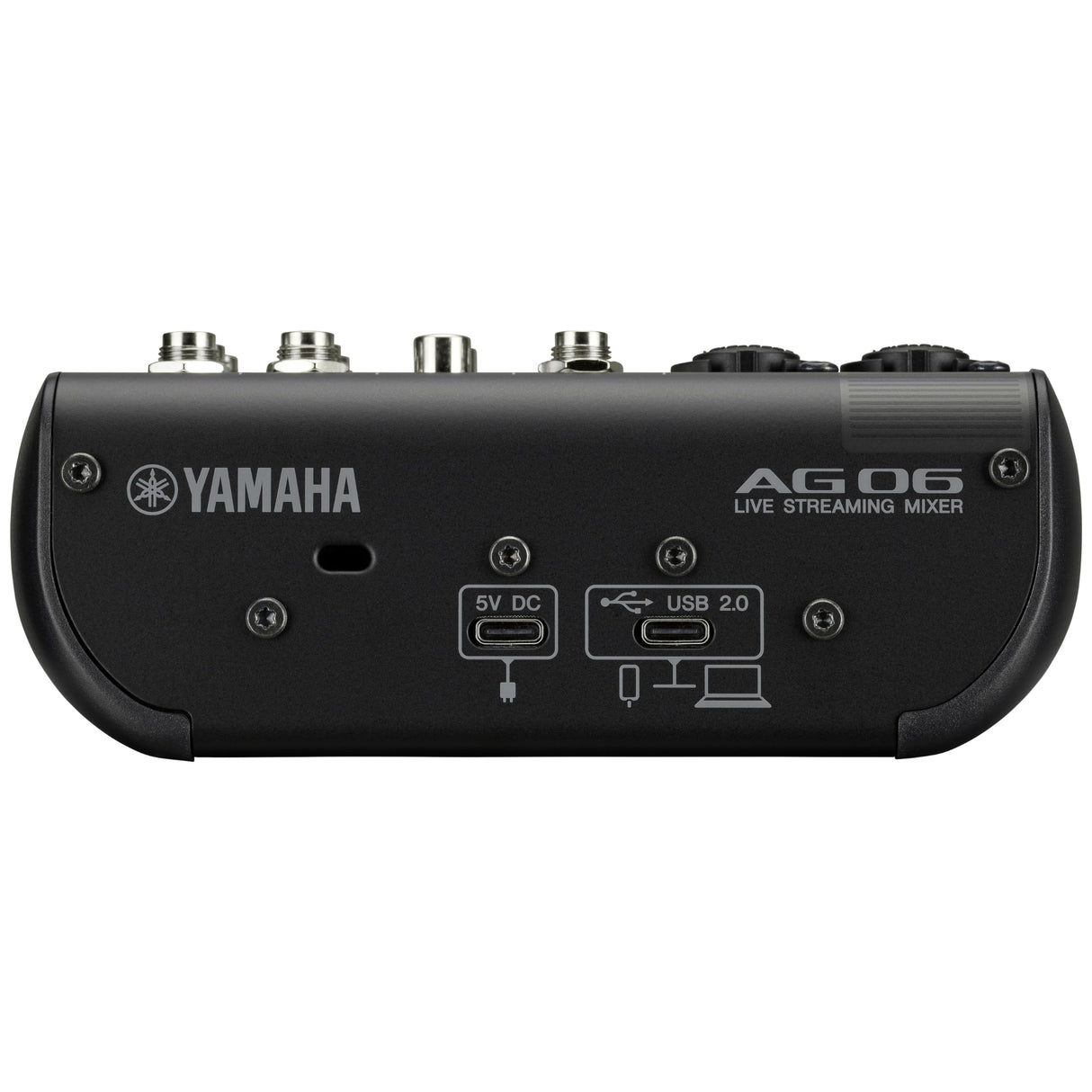 Yamaha AG06MK2 Mezclador de Transmisión en Vivo de 6 Canales con Interfaz de Audio USB, para Windows, Mac, iOS y Android, en Negro