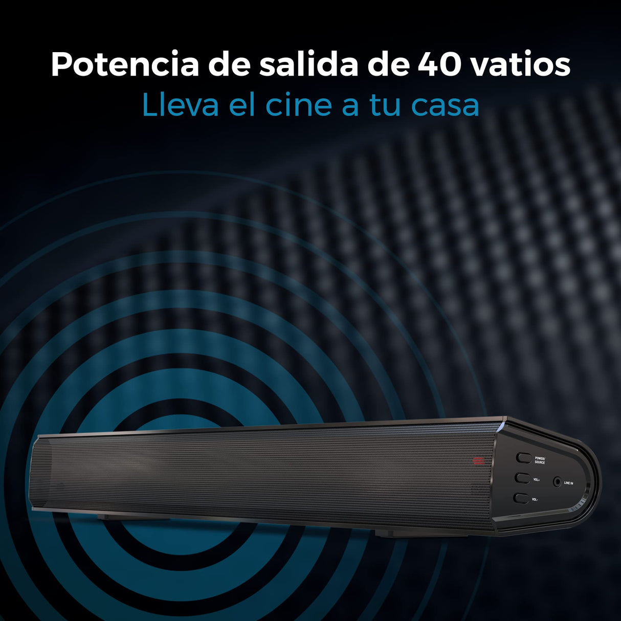 Cello YWS15M-DE TV Soundbar, 2x10W y 20W (Total 40W), Bluetooth, Cable de 12 Voltios para Televisores de Caravana