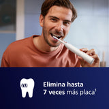 Philips Sonicare 6100 cepillo dental eléctrico, sónico con 2 modos de cepillado y 3 niveles de intensidad, EasyStart, estuche de viaje, blanco, HX7400/02 [Nueva Tecnología]