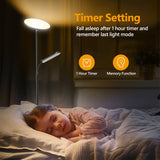 Lámpara de Pie LED Regulable de 42 W, Lamparas de Pie Para Salon Superbrillante de 4000 LM Para Sala de Estar Con Luz de Lectura, Atenuación Continua de 2700K-6500K, Control Remoto y Control Táctil